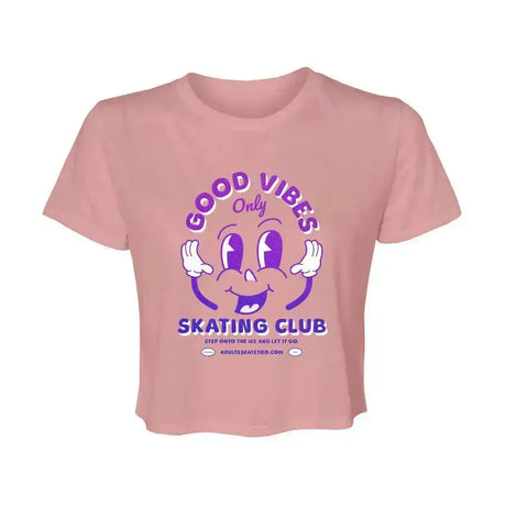 Good Vibes Only Women’s Flowy Cropped Tee Adults Skate Too LLC