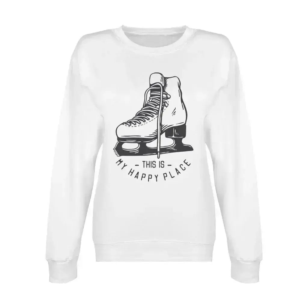 Happy Place Unisex Sweatshirt Adults Skate Too LLC