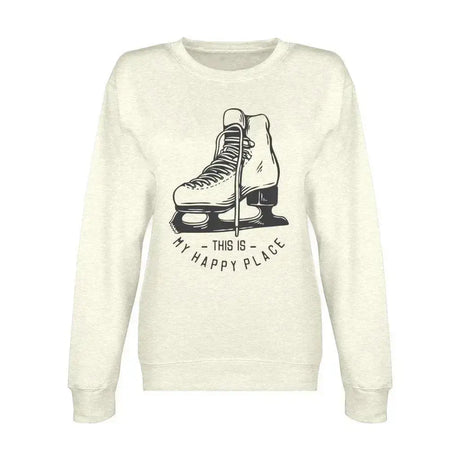 Happy Place Unisex Sweatshirt Adults Skate Too LLC