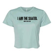 I Am The Skater 2.0 Women's Flowy Crop Tee Adults Skate Too LLC