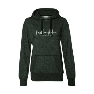 I Am The Skater Women's Glitter Hoodie - Adults Skate Too LLC