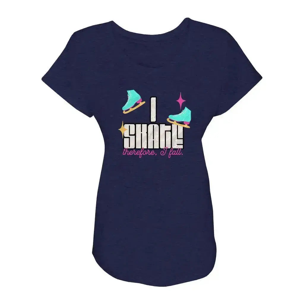 I Skate, Therefore I Fall Women’s Dolman Tee Adults Skate Too LLC