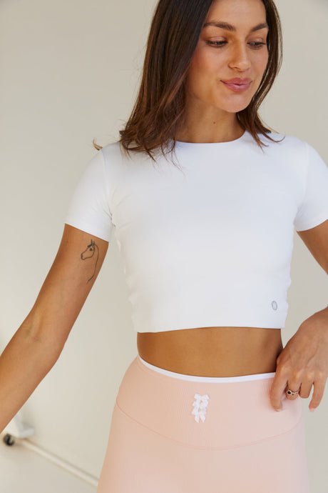 Astoria LIVE LUXE Twist Crop - White - Adults Skate Too LLC