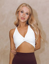 Astoria LIVE LUXE Front Crossed Crop - White - Adults Skate Too LLC