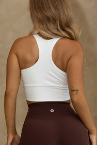 Astoria LIVE LUXE Front Crossed Crop - White - Adults Skate Too LLC