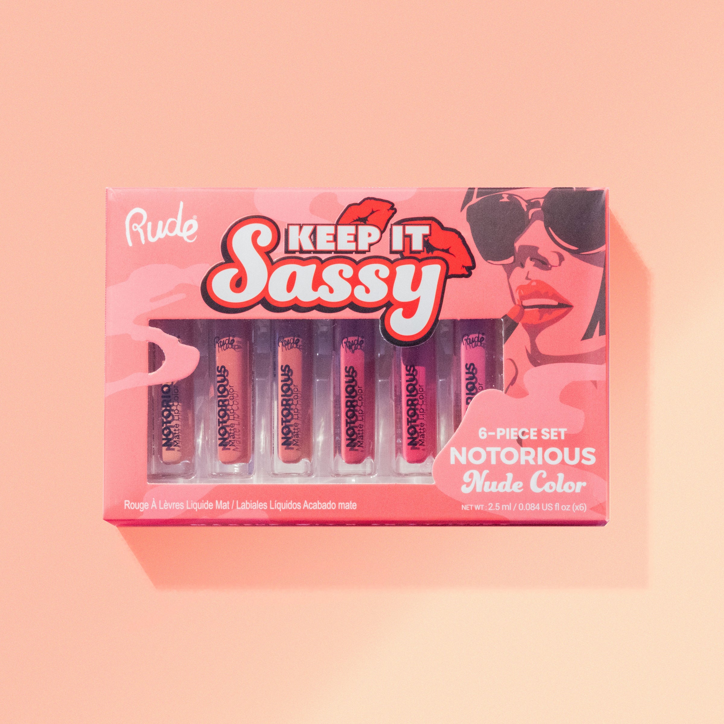 Keep It Sassy 6 Lip Color Set - Nude
