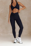 Astoria LIVE LUXE Front Crossed Crop - Black - Adults Skate Too LLC