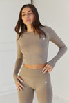 Astoria CONTOUR Seamless Long Sleeve - Mocha - Adults Skate Too LLC
