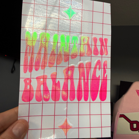 Maintain Balance Pink Opal Vinyl Decal