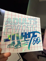 AST Retro Blue Opal Vinyl Decal - Adults Skate Too LLC