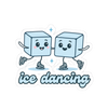 Ice Dancing Duo Vinyl Sticker