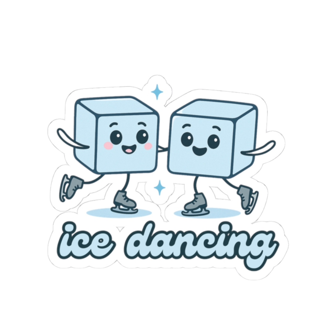 Ice Dancing Duo Vinyl Sticker
