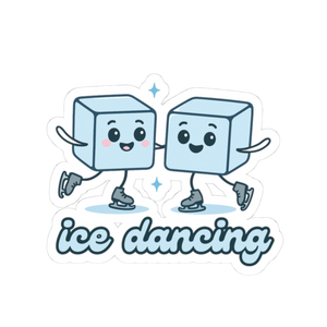 Ice Dancing Duo Vinyl Sticker