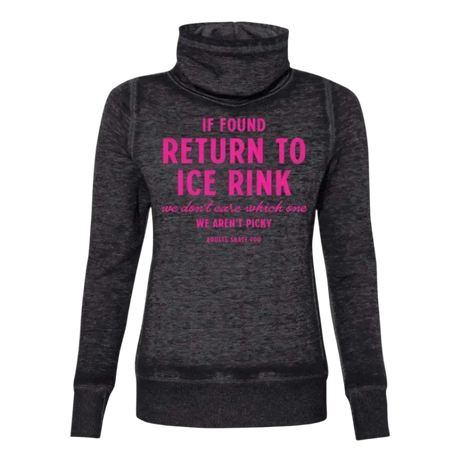 If Found Cowl Neck Sweatshirt - Adults Skate Too LLC