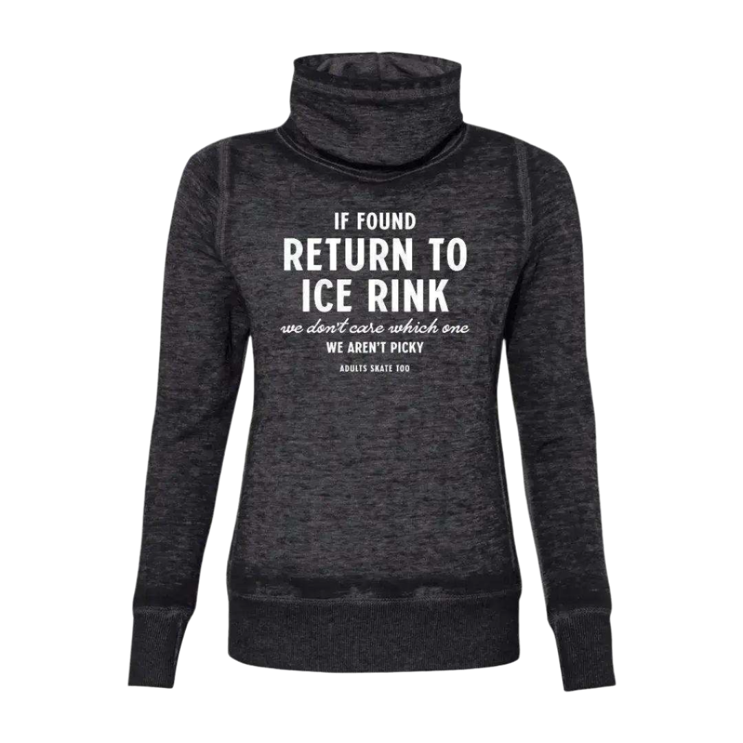 If Found Cowl Neck Sweatshirt - Adults Skate Too LLC