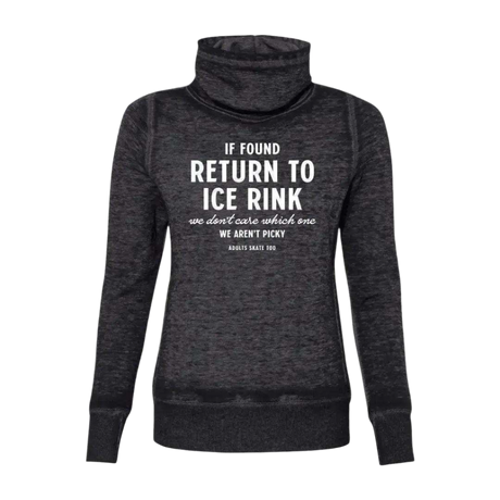 If Found Cowl Neck Sweatshirt - Adults Skate Too LLC