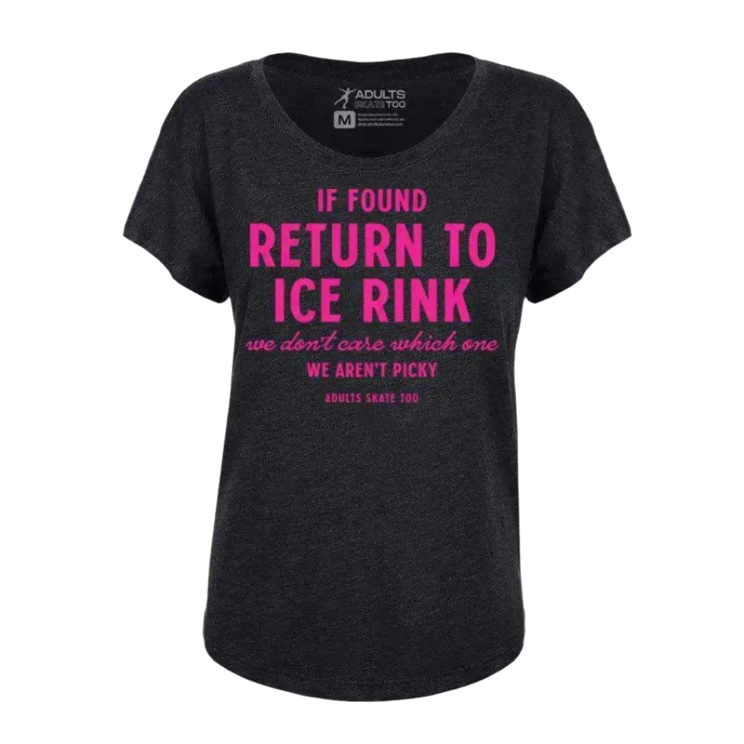 If Found Dolman Tee - Adults Skate Too LLC