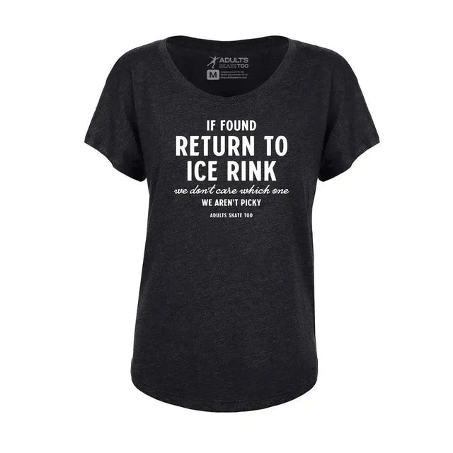 If Found Dolman Tee - Adults Skate Too LLC