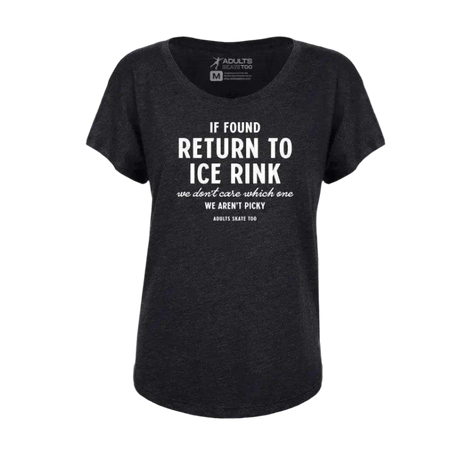 If Found Dolman Tee - Adults Skate Too LLC