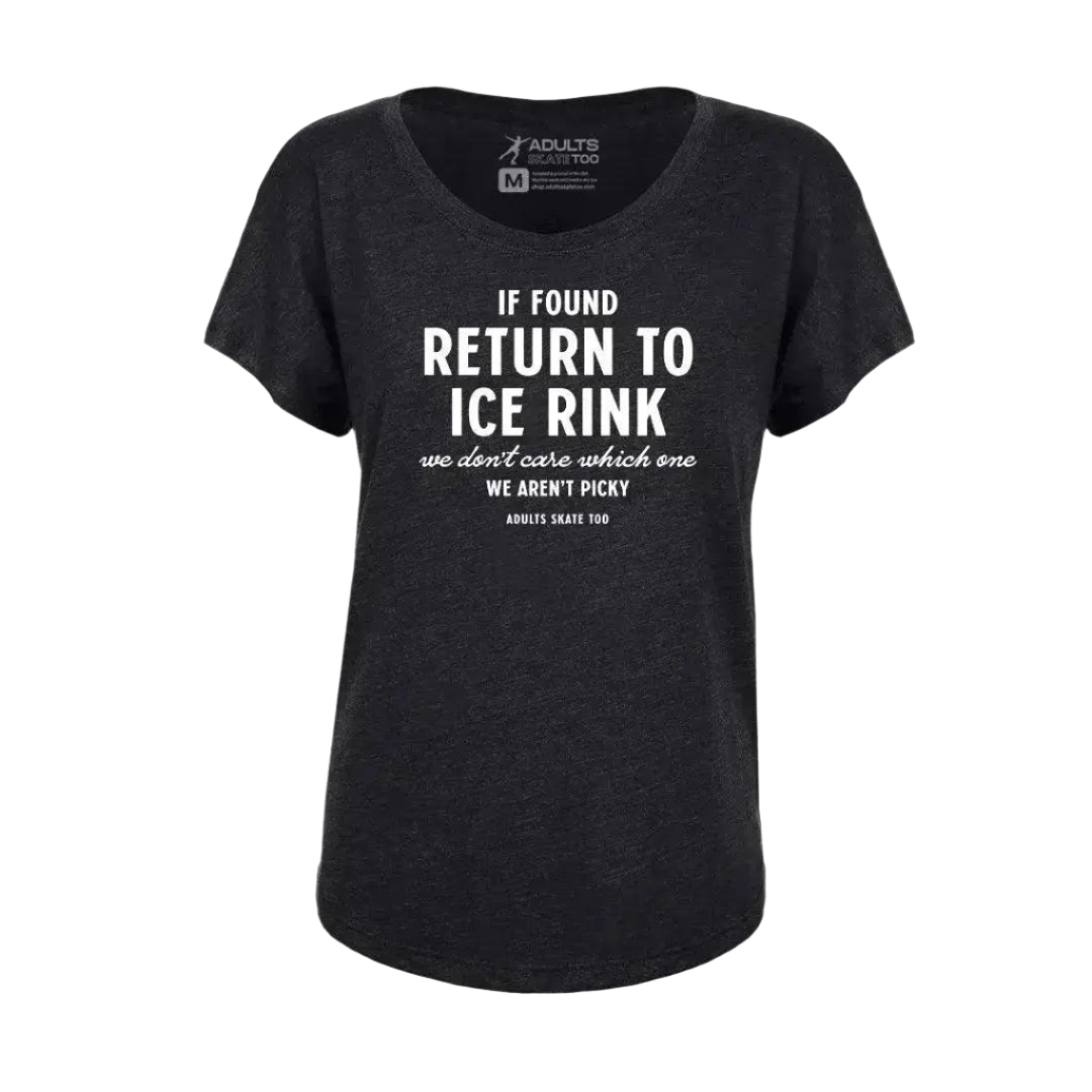 If Found Women's Dolman Tee - XS - Adults Skate Too LLC