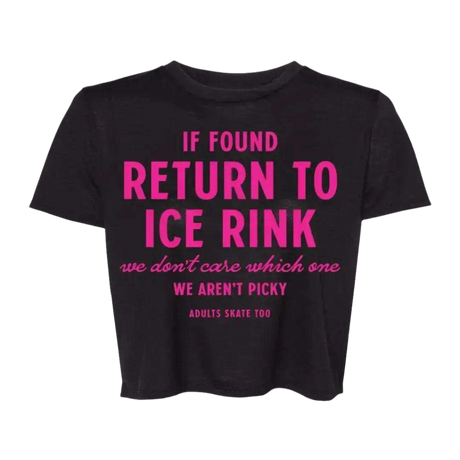 If Found Flowy Crop - Adults Skate Too LLC