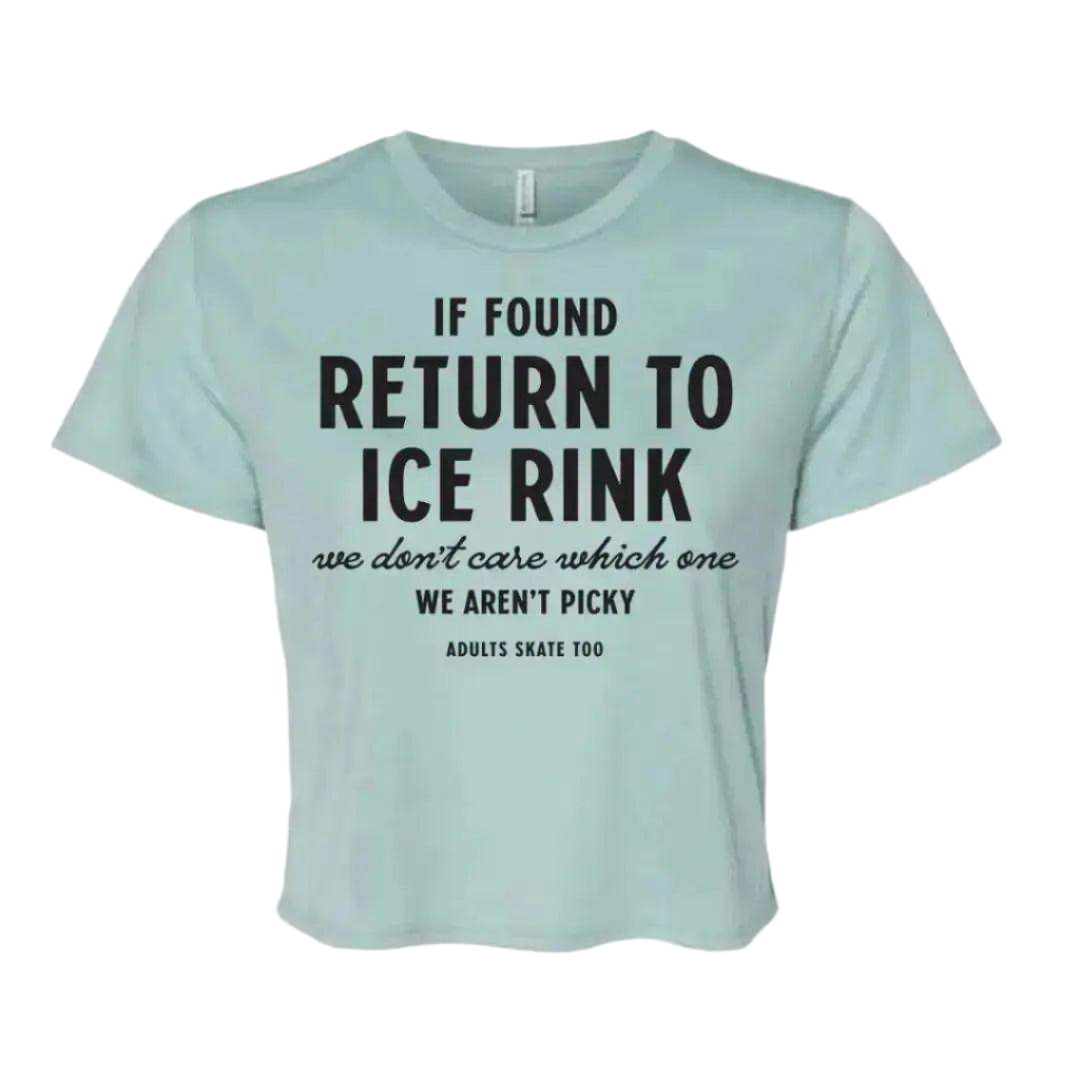 If Found Flowy Crop - Adults Skate Too LLC