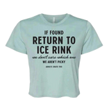 If Found Flowy Crop - Adults Skate Too LLC