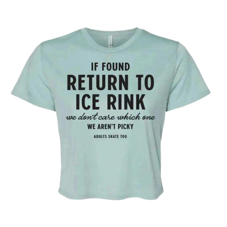 If Found Flowy Crop - Adults Skate Too LLC