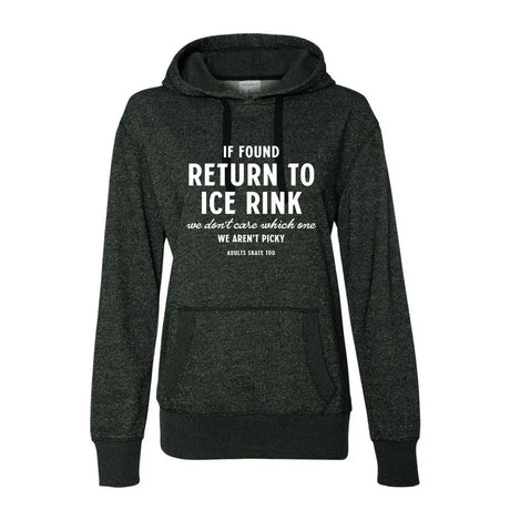 If Found Women's French Terry Glitter Hoodie Adults Skate Too LLC