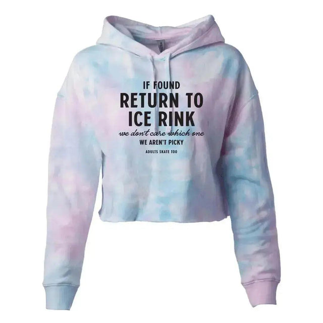 If Found Cotton Candy Hooded Crop - M - Adults Skate Too LLC