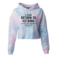 If Found Cotton Candy Hooded Crop - M