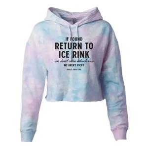 If Found Cotton Candy Hooded Crop - M