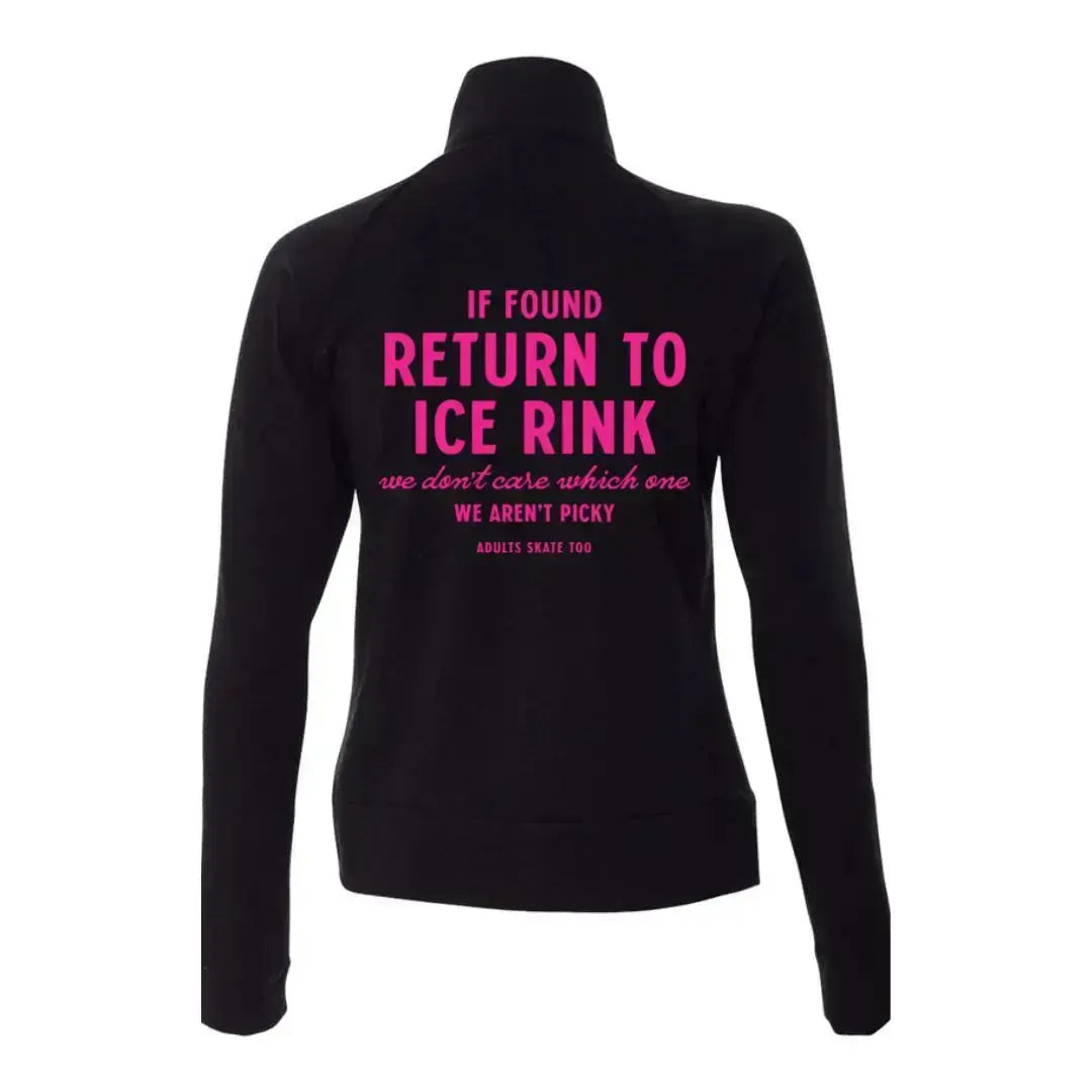 If Found Women's Zip Up Practice Jacket Adults Skate Too LLC