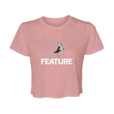 It's A Feature Women’s Flowy Cropped Tee Adults Skate Too LLC