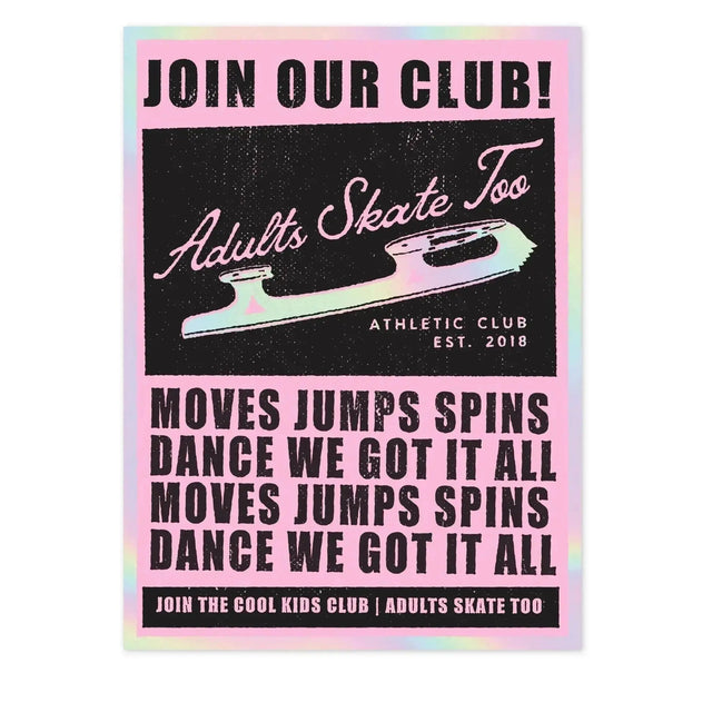 Join Our Club Sticker Adults Skate Too LLC