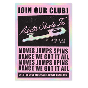 Join Our Club Sticker - Adults Skate Too LLC