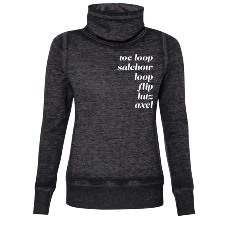 Jumps Cowl Neck Sweatshirt - Adults Skate Too LLC