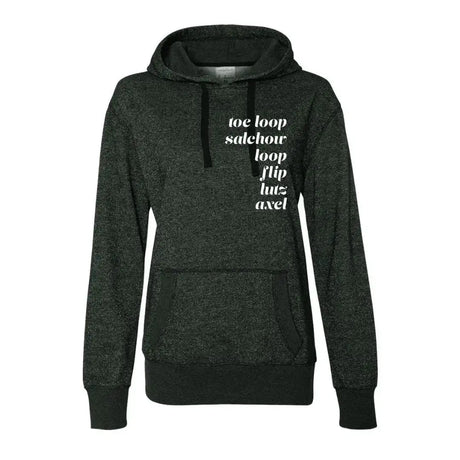 Jumps Women's French Terry Glitter Hoodie Adults Skate Too LLC