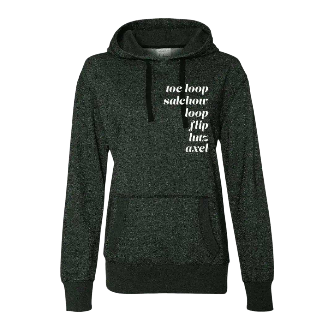 Jumps Glitter Hoodie - Adults Skate Too LLC