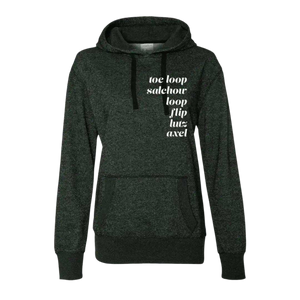 Jumps Glitter Hoodie - Adults Skate Too LLC