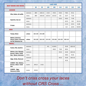 CRS Cross Figure Skate Laces - 2 Pair