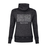 Languages - Feminine - Cowl Neck Sweatshirt - Adults Skate Too LLC