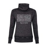 Languages Cowl Neck Sweatshirt - Adults Skate Too LLC