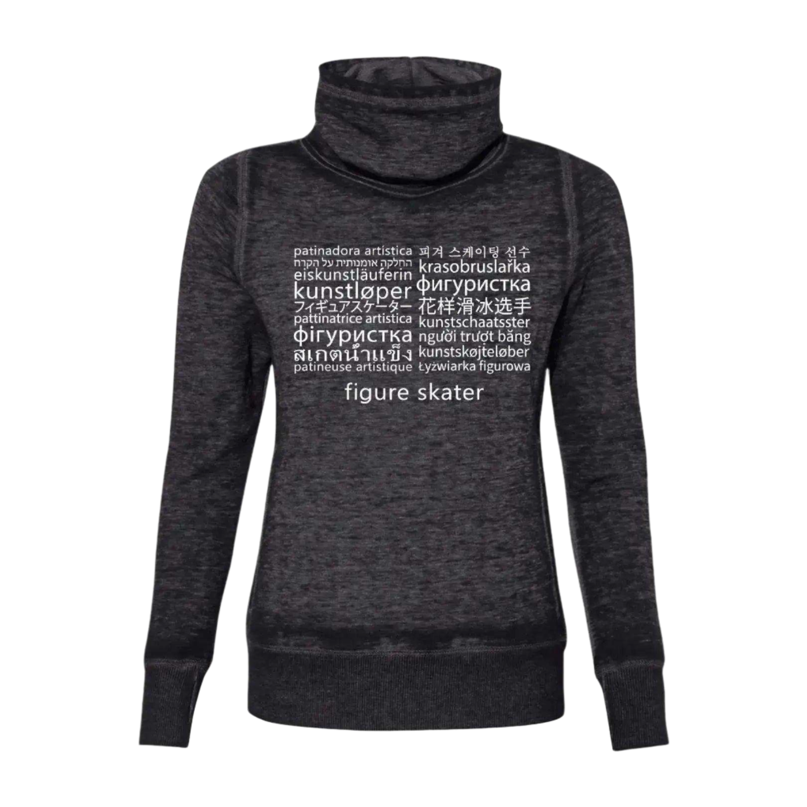 Languages Cowl Neck Sweatshirt