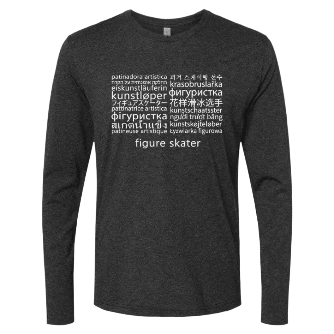 Languages Long Sleeve - Adults Skate Too LLC