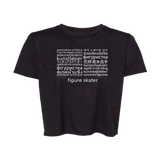 Languages Flowy Crop - Adults Skate Too LLC