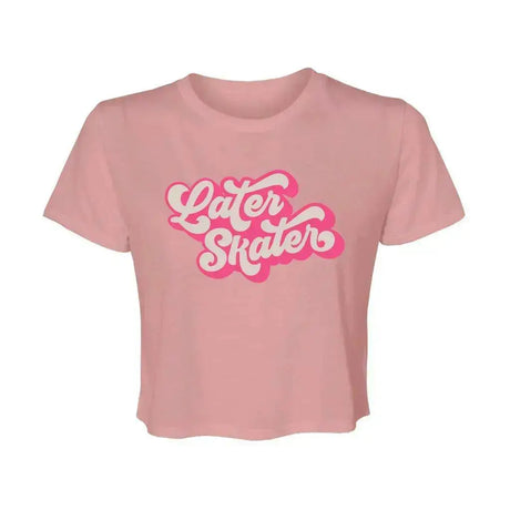 Later Skater Women’s Flowy Cropped Tee Adults Skate Too LLC