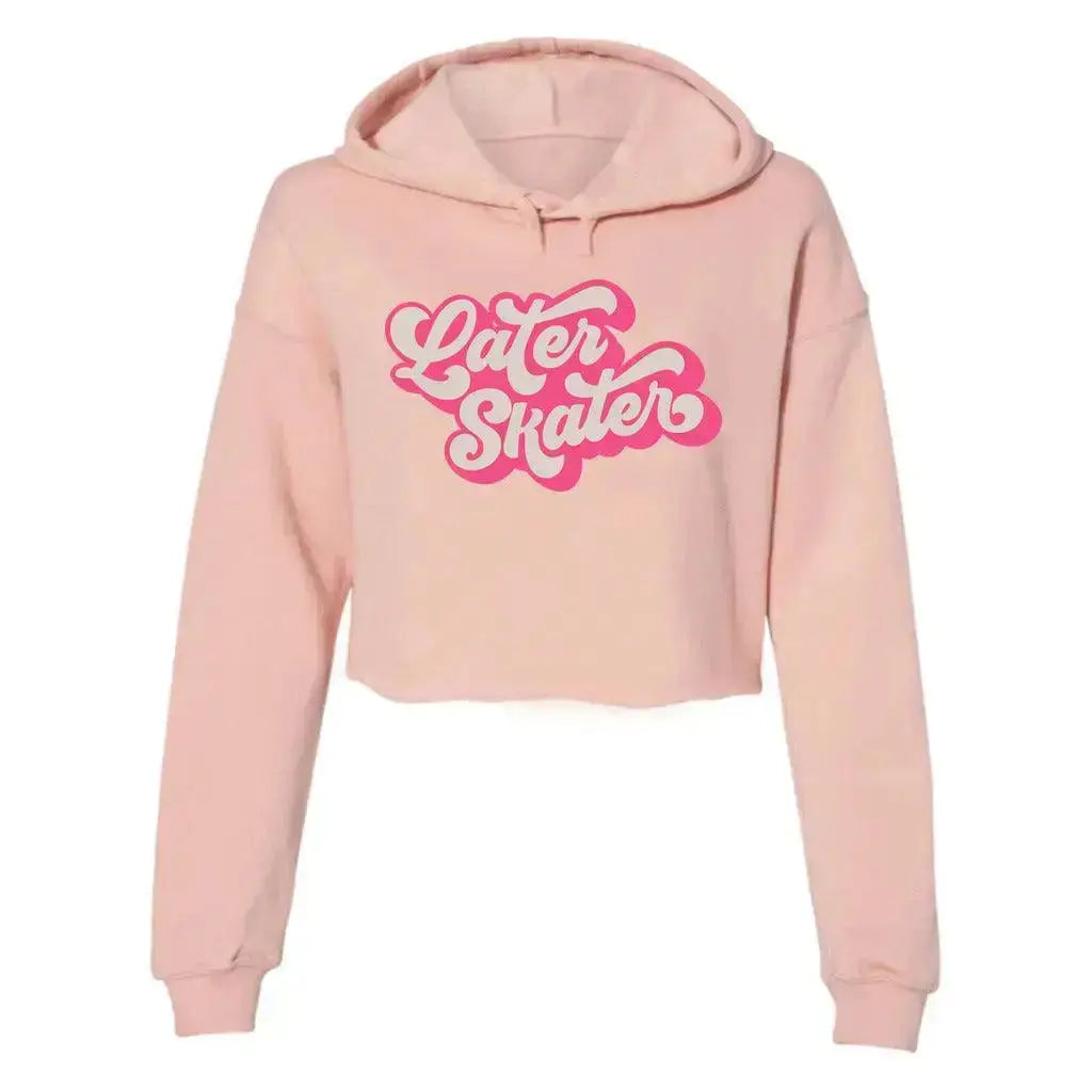 Later Skater Women's Hooded Crop Adults Skate Too LLC