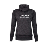 Let's Kick Some Ice Cowl Neck Sweatshirt - Adults Skate Too LLC