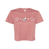 Emoji Flowy Crop - Adults Skate Too LLC